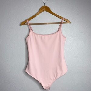 Free People Intimately Basic Bodysuit in Light Pink Size Medium